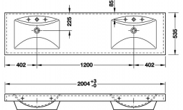 Hafele - Умивальник 2004х535х175 мм, білий - 588.00.024