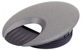 Hafele - Кабельний канал 2-х секц. D80 мм, хромов. матов. - 631.10.430