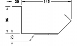 Hafele - Кабельний канал горизонтальний чорний 800 мм - 631.25.301