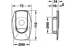 Hafele - Кабельний канал пластиковий, колір: чорний 109x73 мм - 631.35.350