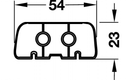 Hafele - Кабельний канал трьох секційний колір чорний  1000 мм - 631.44.310