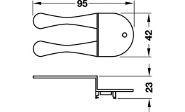 Hafele - Адаптер-кріплення пластмаса колір чорний - 631.44.391