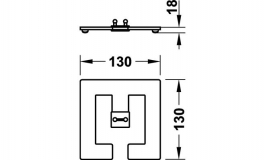 Hafele - Підставка пластмаса колір чорний 130х130 мм - 631.44.399