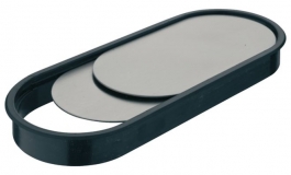 Hafele - Кабельний канал 3-х секційний нержавіюча сталь/пластик, колір: чорний 155x63x16 мм - 631.51.302