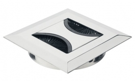 Hafele - Кабельний канал 2-ох секційний цамак, хром полірований 90x90 мм - 631.52.200