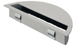 Hafele - Кабельний канал 2-ох секційний, колір: срібний 160x45 мм - 631.52.940