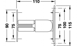 Hafele - Кріплення настінне для монітору чорний - 632.13.300