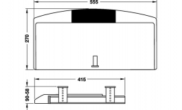 Hafele - Полиця для клавіатури 562х415 мм, чорна - 632.55.360