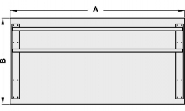 Hafele - Система каркасна для столу IdeaM500 колір алюміній 2000x1000мм - 633.14.251