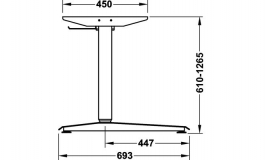 Hafele - Комплект каркасів для столів Idea E M.650 алюміній 1600х2000 мм - 633.30.253
