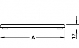 Hafele - Стійка-опора D590х690 мм, нерж. сталь - 638.44.045