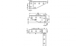 Hafele - Царга кутова для столу 125х125х54 мм, ст., оцинк. - 641.01.711