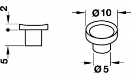 Hafele - Заглушки PS пластик d=14мм - 778.49.431