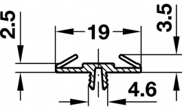 Hafele - Edge seal.prof.ASP pl.grey - 781.06.502