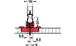 Hafele - Петля Aximat 200SM ASP середня F6 45 S під шуруп(781.15.903-344.61.800) - 781.15.003