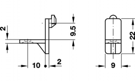 Hafele - Shelf support ASP zi.ni.pl. - 781.16.711