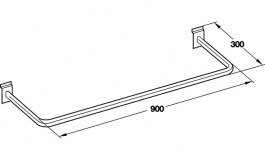 Hafele - Carr.fram.DISPLAYst.chr.900mm - 790.57.230