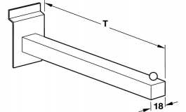 Hafele - Консоль DISPLAY сталь хром.310мм - 790.57.240