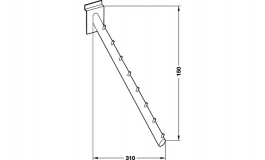 Hafele - Кронштейн навісний з нахилом DISPLAY сталь хром. - 790.57.272