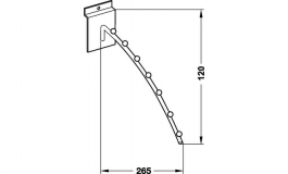 Hafele - Кронштейн навісний вигнутий консолі 6 мм - 790.57.274