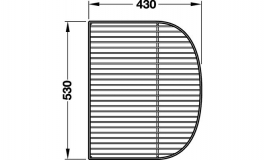 Hafele - Сітка навісна 430х530х126 мм, сталь, хромов. - 805.71.202