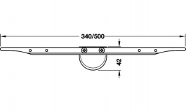 Hafele - LOGO консоль 340 мм, рег. 30 град., алюм., анодо - 814.01.932