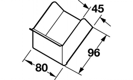 Hafele - Тримач олівців 80x96x45 мм - 818.27.200