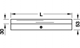 Hafele - Світильник "LINESTRA" 500 мм, коричневий - 820.55.150