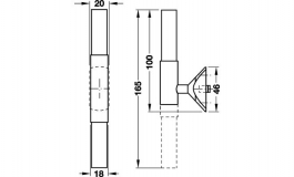 Hafele - Світильник 165 мм, галогеновий 12 V/2х10 Вт, білий - 821.35.072