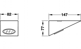 Hafele - Розетка нержавіюча сталь - 825.67.000