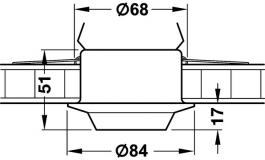 Hafele - Комплект з світильника з типом захисту ІР 65 полірований хром 112В/50Вт - 828.30.214