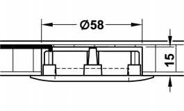 Hafele - Вбудований світильник LED 1051 золотий полірований, теплий білий 3000 K 1,65 W - 830.88.830