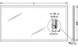 Hafele - Світильник LED1077 12В/12Вт 600x470 мм - 833.02.300