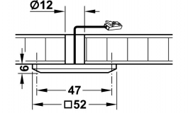 Hafele - Світильник LED 2010 нижній 12V/1.7W RGB нержавіюча сталь матова 52х52мм - 833.73.100