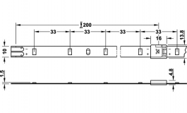 Hafele - Стрічка світлодіодна LED 3013 24V/80W 5000мм пластик колір: білий тепле біле світло 3000К - 833.76.070