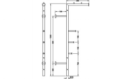 Hafele - Вішак-тримач нержавіюча сталь 300x1500 мм - 844.17.010