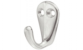 Hafele - Гачок гардеробний з 1 отвором для кріплення алюм.19x28x38мм - 845.01.806