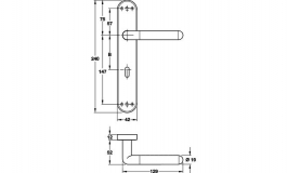 Hafele - Комплект ручок LARIA PC латунь/нержавіюча сталь хромована полірована/матова 8мм - 900.92.082