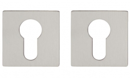 Hafele - Розетка PC квадратна нержавіюча сталь матова 2х53х53мм - 902.52.038