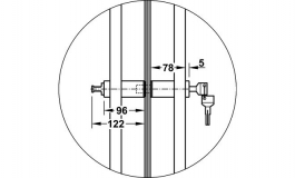 Hafele - Ручки для скляних дверей Emil нержавіюча сталь матова 1500 мм - 903.03.684