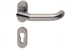 Hafele - Комплект дверної ручки для дверей проектного типу 8 нержавіюч.сталь матова PDH3107 - 903.80.000