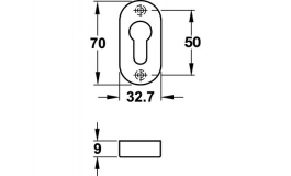Hafele - Розетка PC нержавіюча сталь - 903.80.700