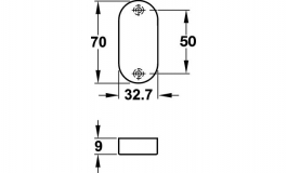 Hafele - Розетка глуха нержавіюча сталь матова - 903.80.702