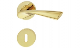 Hafele - Комплект дверних ручок PC 8  нержавіюча сталь полірована, колір латунь, вкрита PVD модель PDH4178 - 903.91.194