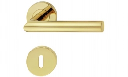 Hafele - Комплект дверних ручок PZ 8 нержавіюча сталь полірована, колір латунь, вкрита PVD модель PHD4171 вогнетривкі - 903.92.078