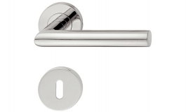 Hafele - Комплект дверних ручок WC 8 нержавіюча сталь полірована, модель PDH4171 - 903.93.077