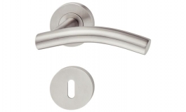 Hafele - Комплект дверних ручок WC  8 нержавіюча сталь матова модель PHD4173 - 903.93.096