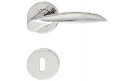 Hafele - Комплект дверних ручок WC 8 нержавіюча сталь полірована модель PHD4177 - 903.93.173