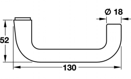Hafele - Ручка алюміній колір: срібний 8мм - 904.30.511