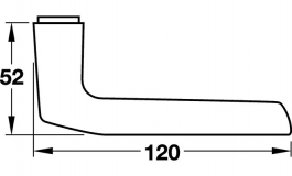 Hafele - Дверна ручка A91.12 TW 8 анодоване срібл - 904.30.521
